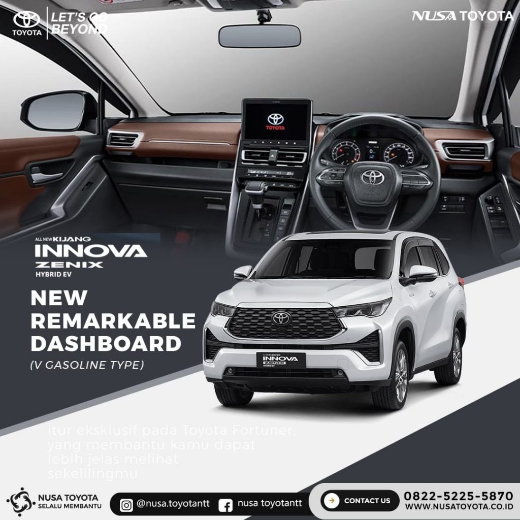 Mengintip Interior Dashboard Innova Zenix Tipe V Bensin Nusa Toyota News