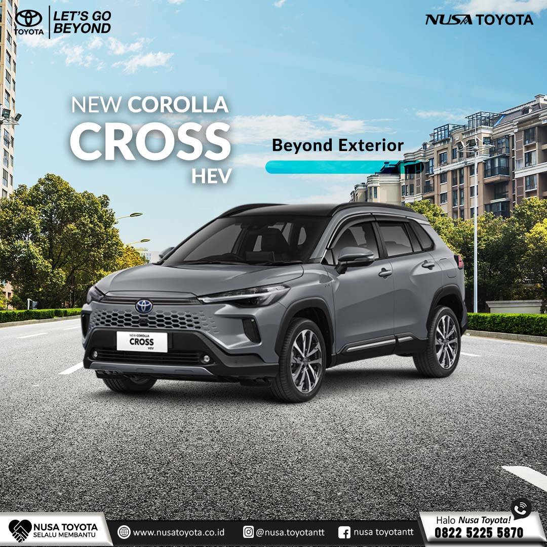 Eksterior Mewah All New Corolla Cross Hybrid, Tampil Lebih Berkelas