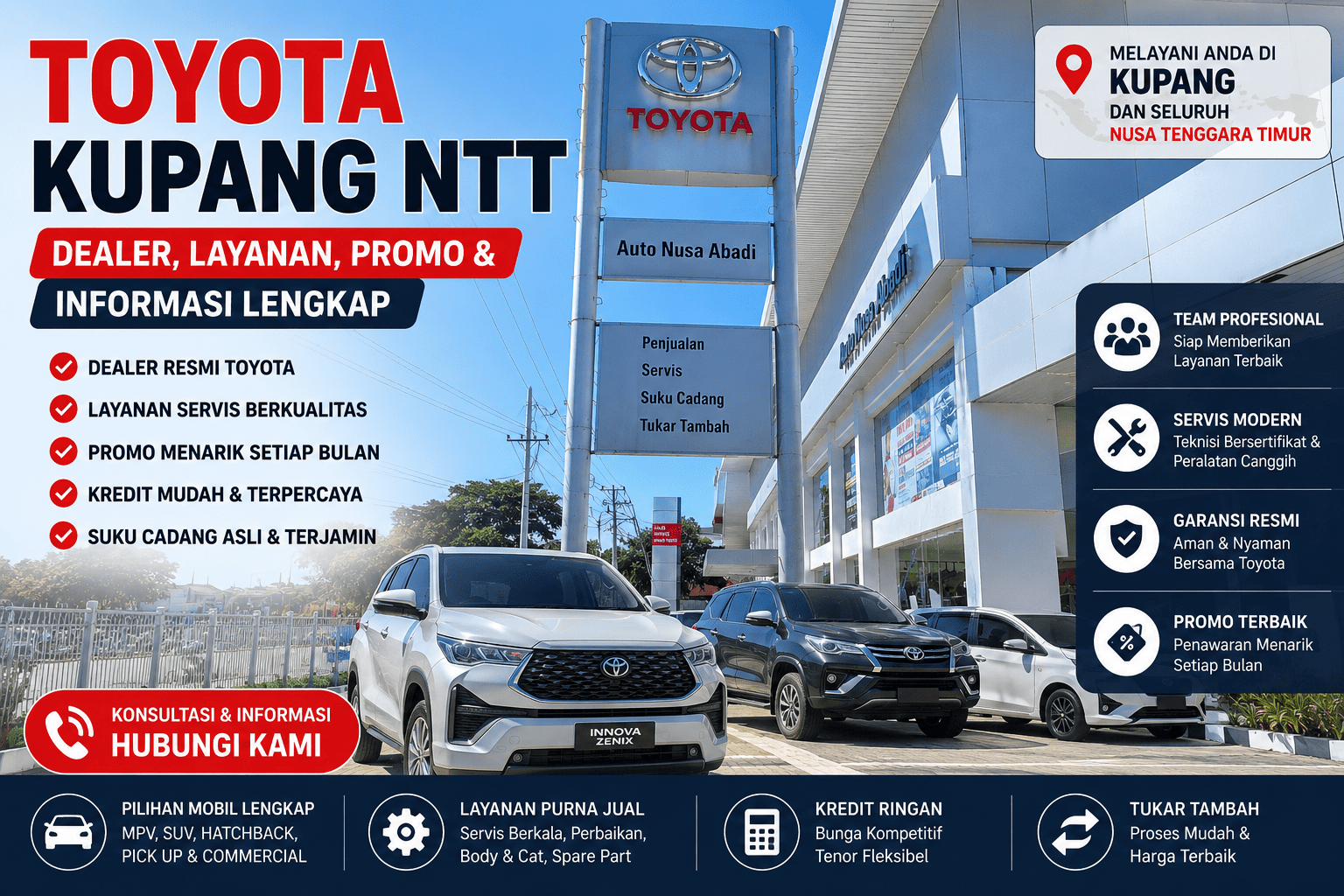 Toyota Kupang NTT : Dealer, Layanan, Promo & Informasi Lengkap