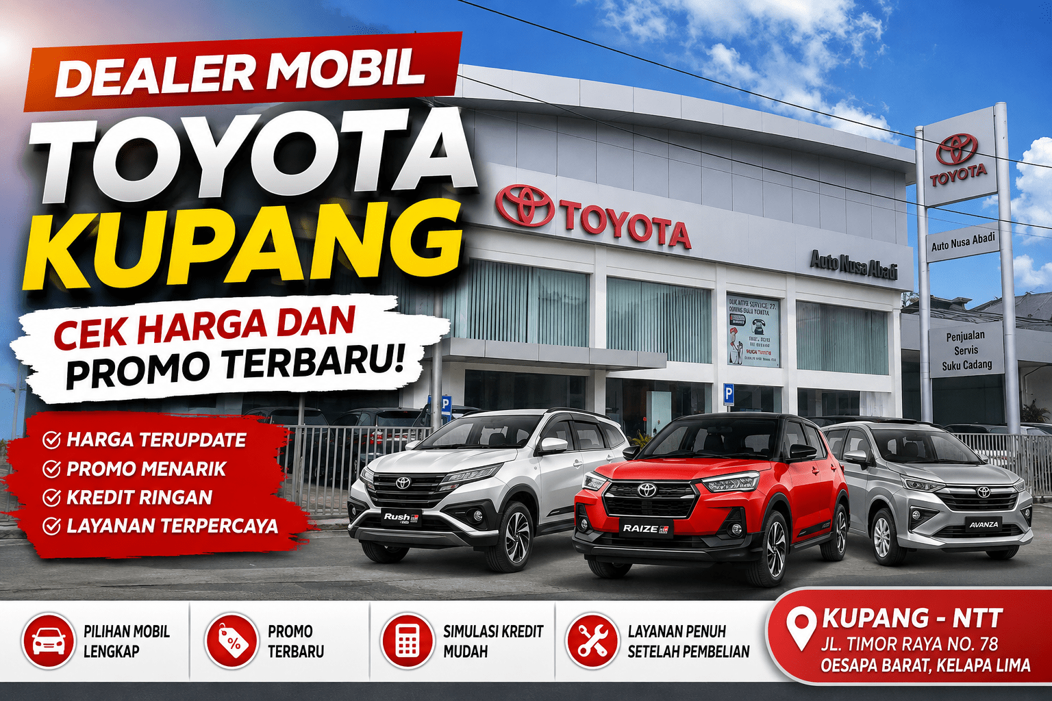 Dealer Mobil Toyota Kupang : Cek Harga dan Promo Terbaru